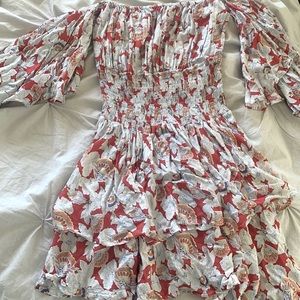 Forever21 Flowy dancer dress - ruched/off shoulder